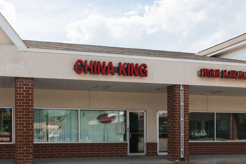 Storefront of China King.